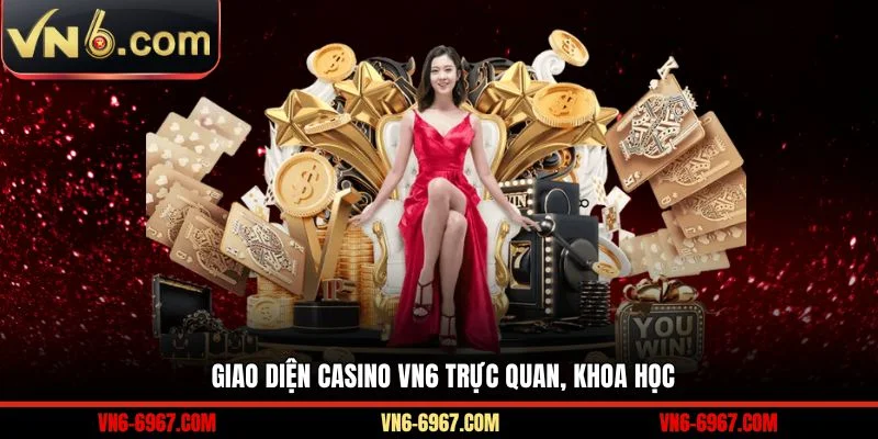 Giao diện casino VN6 trực quan, khoa học